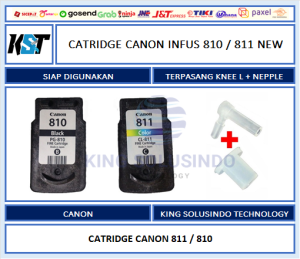 Catridge Canon PG  811 Warna Color Original BARU Modif Lubang Infus Knee L Nepple Infus