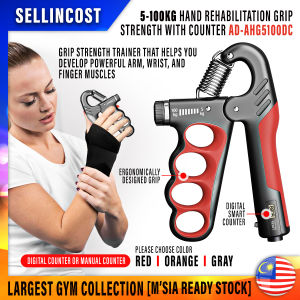 Sellincost Adjustable Hand Grip Exercise Hand Gripper Spring 5-100Kg Digital Counter Handgrip Arm Finger Arm Exercise Gym Yonex Badminton Muscle Exercise Alatan Exercise Tangan AHG 智能握力器