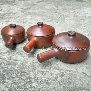 Claypot Gagang Tanah Liat Teflon Panci Gerabah Tahan Panas