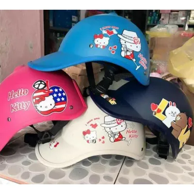 mũ bảo hiểm thời trang hình hello k.i.t.ty