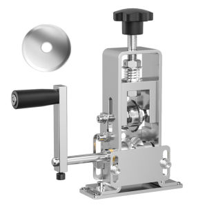 คีมปลอกสายเครื่องมือปอกเส้นลวดมืออาชีพ1-25มม. เครื่องคีมปลอกสายเคเบิลเครื่องปลอกเปลือกไฟฟ้าพร้อมมือหมุน