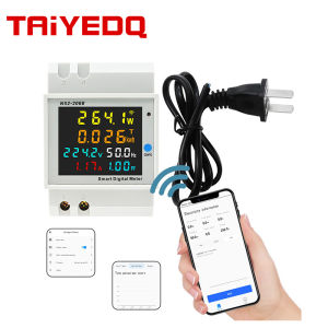 N52-2068 Din Rail Wifi năng lượng thông minh Power Meter điện ampe kế từ xa nối mạng Meter đọc sách