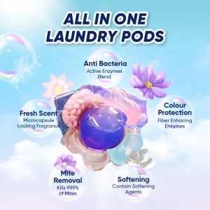 Odoco 150 pcs Lavender Laundry Capsules Laundry Pod Detergent Washing Machine Wash