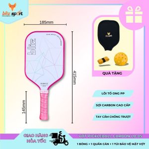 Vợt Pickleball hiệu BLiz sợi Carbon cao cấp BLizLB-05 màu trắng