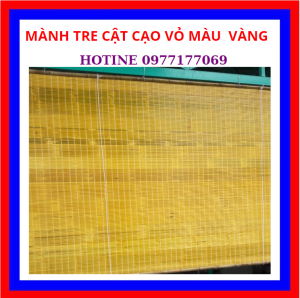 Mành tre  nan cật tre cạo vỏ che mưa nắng ban công nhà gỗ  rộng 1m cao 15/2/25/3m Rèm tre che mưa cửa sổ  mái hiên nhà chòi có dây kéo đầy đủ