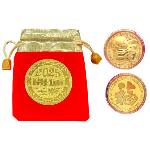 2025 Tahun Ular Koin Zhao Cai Dewa Rejeki Koin Keberuntungan Feng Shui Koin Emas