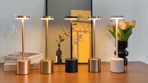 Gold Star Bar Table Lamp LED 3Colors Metal Desk Light Brightness Indoor Night Light Decor Lighting COD