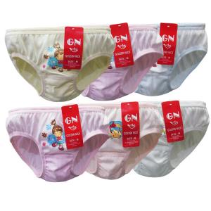 Wulanda 6 pcs celana dalam cd anak perempuan golden nick under wear warna polos bahan katun yang lembut