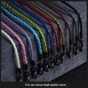 Hayating Thick Twist Sunglasses Leather Rope Chain Eyewear Braided Glasses Lanyard Strap Outdoor Non-slip Eyeglass Accessories
