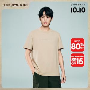 Giordano Men Men Pure Cotton T-Shirt Free Shipping 18026719