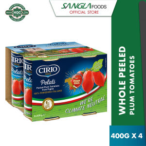 Cirio Pelati Peeled Tomatoes Cluster Pack (4 x 400g) Halal Certified