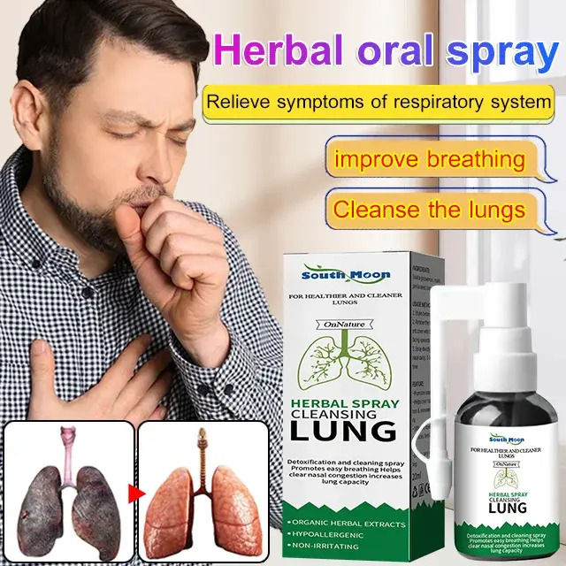 Lung Detox Herbal Cleanser Spray For Smokers Clear Nasal Congestion Anti Snoring Solution