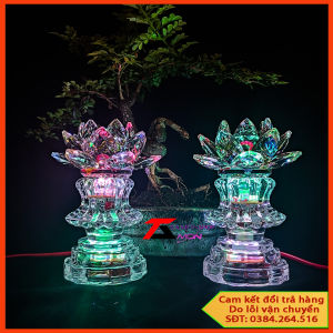 [GIÁ 1 CẶP] Cặp pha lê trang trí tủ thờ thờ phật pha lê thờ cúng cặp pha lê phong thủy (PL44)