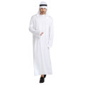 Người Đàn ông áo choàng hồi giáo thobe saudi Arab Tay áo dài Robe với khăn phù hợp với hóa trang Halloween Trung Đông Arab hoàng tử Trang Phục Cosplay cho nam giới trưởng thành. 