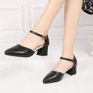 Giày nữ big size 40 41 42 43 44 gót vuông 5 phân size lớn thời trang rất êm chân