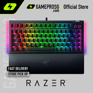 Razer BlackWidow V4 75% Wired Orange Switch Gaming Keyboard with Hot-Swappable Design - Black