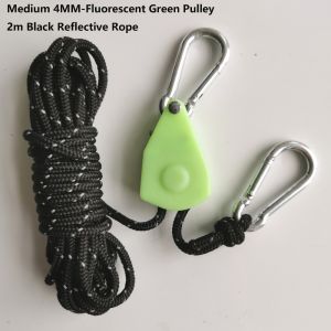 JAYQQ Nhiều màu sắc Dây buộc lều cắm trại Phản chiếu Ròng rọc nâng hạ bằng loại Móc treo ratchet có ròng rọc cố định 4mm2m Dụng cụ siết dây khóa mái che Dụng cụ ngoài trời