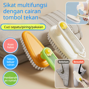 Sikat Sepatu Berbulu Lembut Bercair Yang Dapat Diputar Sikat Sepatu Penghilang Noda Sikat Rumah Tangga Berputar 2In1