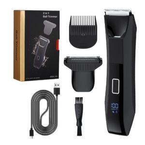 Body Hair Trimmer Kit 2 IN 1 Body Trimmer Double Blade Foil Beard Waterproof IPX7 Electric Shaver for Men Body Hair Trimmer with Light Grooming Kit
