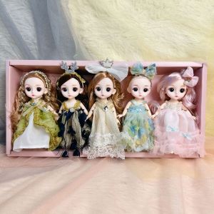 Cute Doll Toys Set Princess Girl Toys Cloth Doll Dress Up Toys Gift for Children