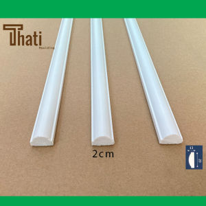 Phào chỉ dán tường chỉ nhựa Hàn Quốc 2cm trắng bóng