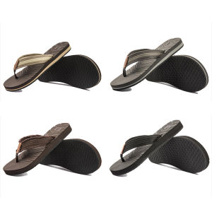 NeedBo Summer Men Flip Flops Slippers for Men Non-Slip Outdoor Beach Slides Plus Size [Singapore Seller]