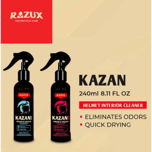 Razux KAZAN Motorcycle Helmet Cleaner 240ml (Red/ Blue)