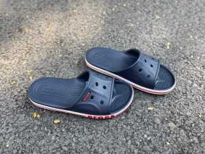 Dép lê cross baya nam nữ đúc liền khối đi mưa nước  thoáng khí full box xả kho màu navy