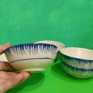 Chén ăn kiểu xưa phết men xanh 10 cái ( 11 cm)