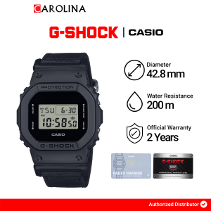 Jam Tangan Pria Casio G-shock DW-5600BCE-1D Digital Dial Black Resin Band