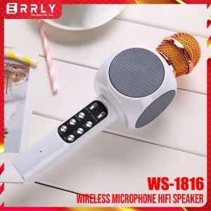 Microphone Karaoke WSTER WS1816 Mic Smule KTV Mikrofone Wireless Portable Bluetooth LED WS-1816