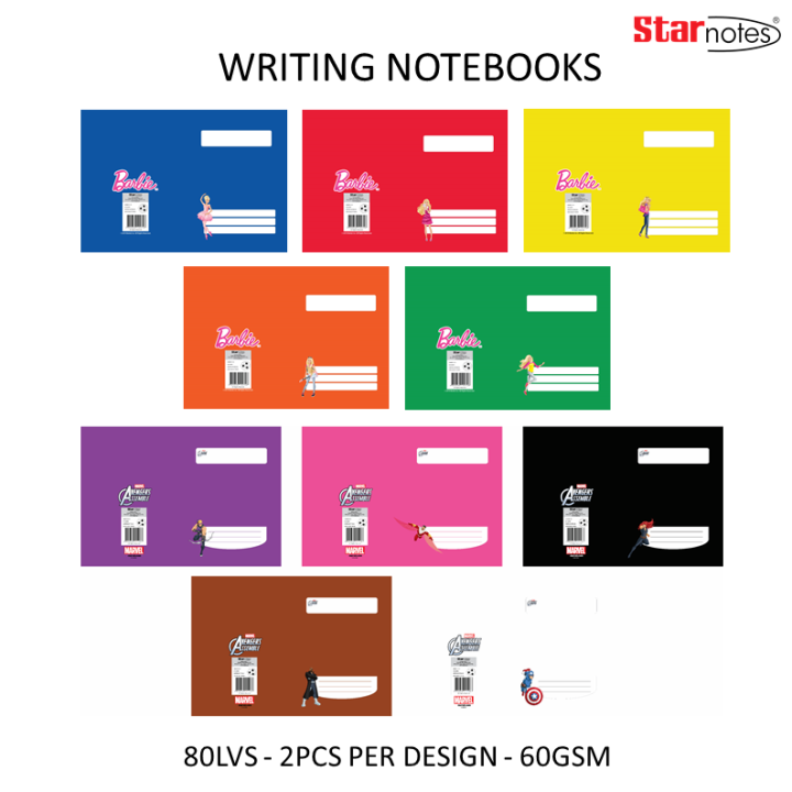 Starnotes Writing Notebooks Character Color Coded (10pcs) | Lazada PH