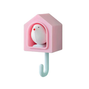 Cute Birdie Hook Retractable Bird Hook Creative Seamless Door Hangers Hooks Stickable Hook Adhesive Strong Load-Bearing