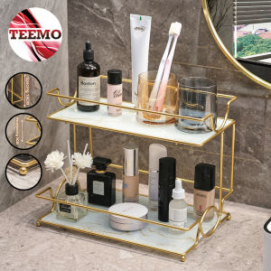 Teemo Double Layer Large Capacity Cosmetic Skin Care Product Stand Bathroom Storage Rack - Fulfilled by Teemo SHOP