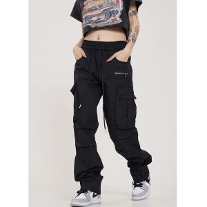 Cargo pants womens street slacks straight slacks mens and womens wide leg slacks