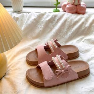 [Free Shipping] 2026 New Pearl-Decorated Comfortable Platform Sandals Perfect For Summer Outings Featuring A Non-Slip Sole Fashionable Design Soft And Lightweight Construction And Versatile Style