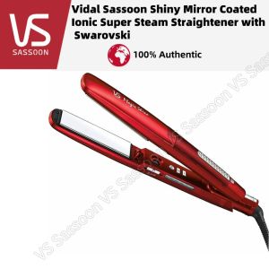 Vidal Sassoon Shiny Mirror Coated Ionic Super Steam Straightener VS Sassoon Magic Shine Steam Straightener with Swarovski