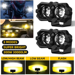 Novsight MINI DRIVING LIGHT 4 Modes Dou-COLOR IP68 WATERPROOF MDL HIGH AND LOW BEAM 500W DC 9-100V