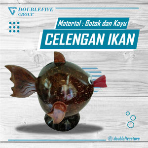 BAYAR DI TEMPAT - Celengan / Tempat Menabung Model IKAN Kera Batok Kelapa