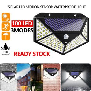 100 LED 3 work modes for Outdoor Garden Yard Park Garage Street Deck Fence Patio Path 5.5V 1.43W đèn led năng luong mặt trời Đèn ngoài trời đèn cảm biến khi có người đèn tường siêu sáng Không thấm nước Auto ON/OFF glows in the dark
