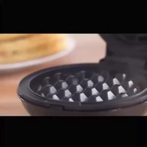 CQW Mini Round Electric Waffle Maker Anti-Overflow Non-stick Waffle Mold Bakeware Mold