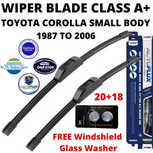AutoFlux Wiper Blade Class A+ Corolla Small Body 1987 to 2006 | FREE Windshield Glass Washer | 20+18