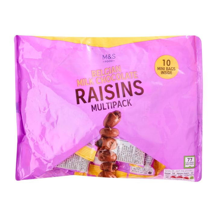 Marks & Spencer Belgian Milk Chocolate Raisins Multipack 127G Lazada