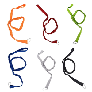 Kayak Paddle Leash Stretchable Paddle Rope Nylon Adjustable Kayak Coiled Rod Leash Lanyard Kayak Traction Rope for Kayak