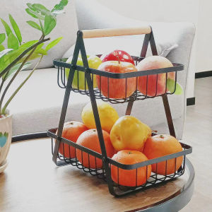 Rak Bawang  2 Tingkat Storage Kitchen Rack Rak Seaoning /Rak Bawang Bertingkat Vegetable Storage Kitchen Rack