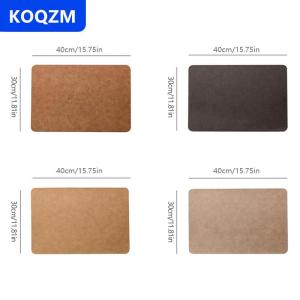 [COD] KOQZM 1pcs ánh sáng sang trọng rắn da placemat Cà Phê Nâu PU bảng Mat không thấm nước oilproof cách nhiệt tấm Bát Pad Bảng trang trí nội thất