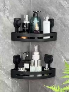 2026 Hot Sale [ Shipped from China ] Bathroom toilet kitchen storage rack   Drainage sink   Wall-mounted suction cup triangle rack for home use no drilling required B3