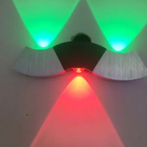 SXH led Wave Wall Lamp Creative Aluminum Bedroom TV Background Wall Decorative Lamp 3w4w Indoor