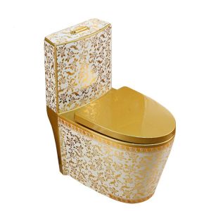 BỒN CẦU BỆT HOA VĂN VÀNG GROVES GB 8040