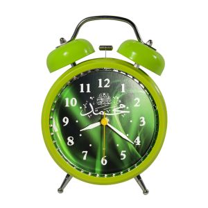 Jam Kaligrafi Jam Weker Kring Besi Nuansa Islami Free Baterai AA